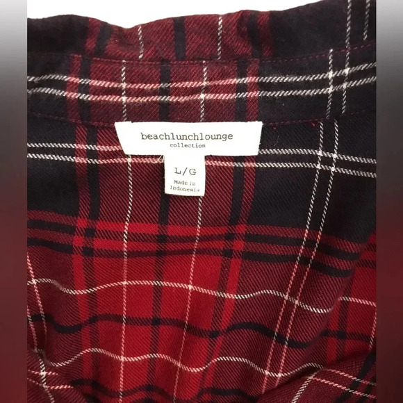 Ladies Red & Black Plaid Top - Picture 2 of 12